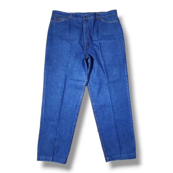 Levi's 573 Orange Tab Made in USA High Rise Mom vintage Blue Jeans 40x30.5 - Picture 1 of 13